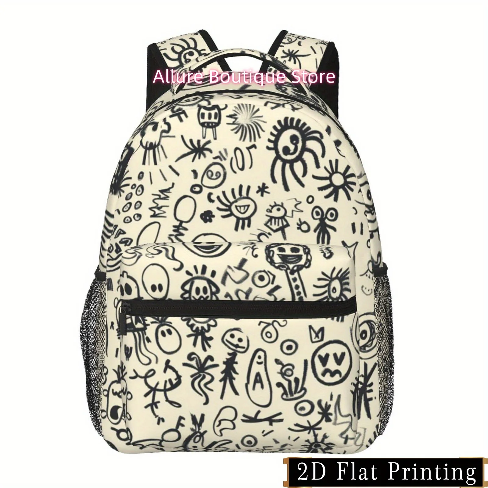 A Backpack Featuring Graffiti Art Patterns, Designed with Protective Straps for The Back And Waist. This Stylish Bag Is Suitable
A Backpack Featuring Graffiti Art Patterns, Designed with Protective Straps for The Back And Waist. This Stylish Bag Is Suitable