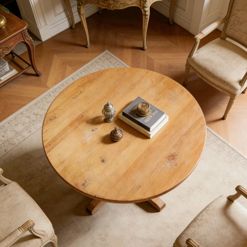 solid wood round dining table simple wabi style home dining table log dining table tenon and mortise structure design sense
solid wood round dining table simple wabi style home dining table log dining table tenon and mortise structure design sense