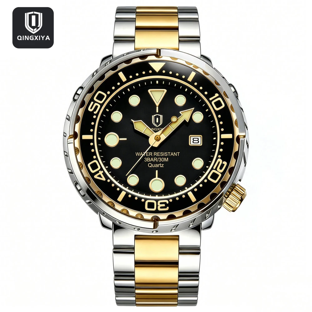 QINGXIYA Original Brand New Luxury Quartz Watch for Men Stainless Steel Waterproof Luminous Date Business Mens Wristwatch Reloj
QINGXIYA Original Brand New Luxury Quartz Watch for Men Stainless Steel Waterproof Luminous Date Business Mens Wristwatch Reloj