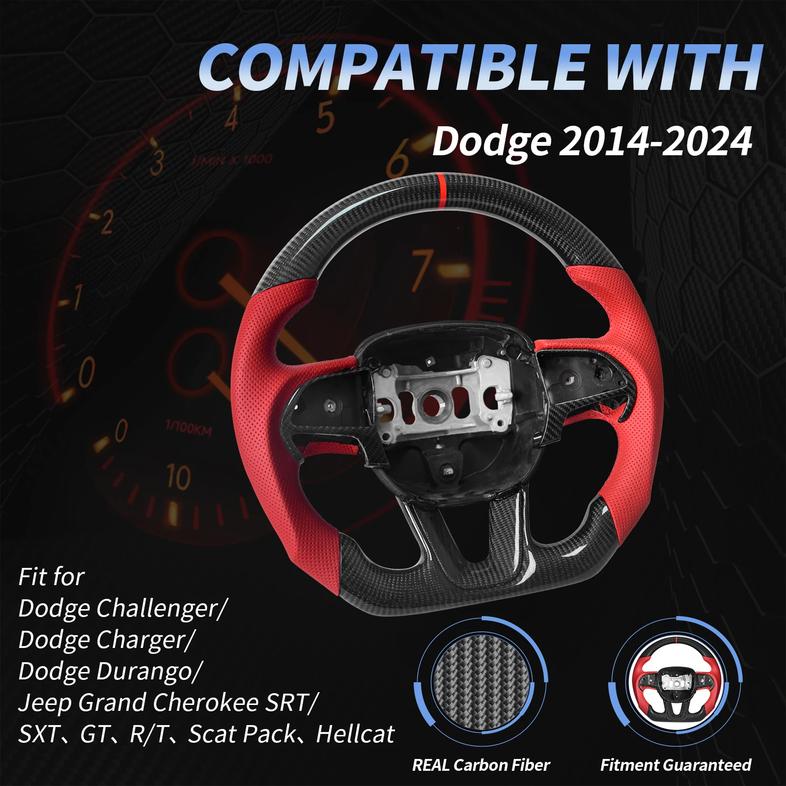 Steering Wheel Suitable For Dodge with trim Leather Material And Sports Steering Car Accessories
Steering Wheel Suitable For Dodge with trim Leather Material And Sports Steering Car Accessories