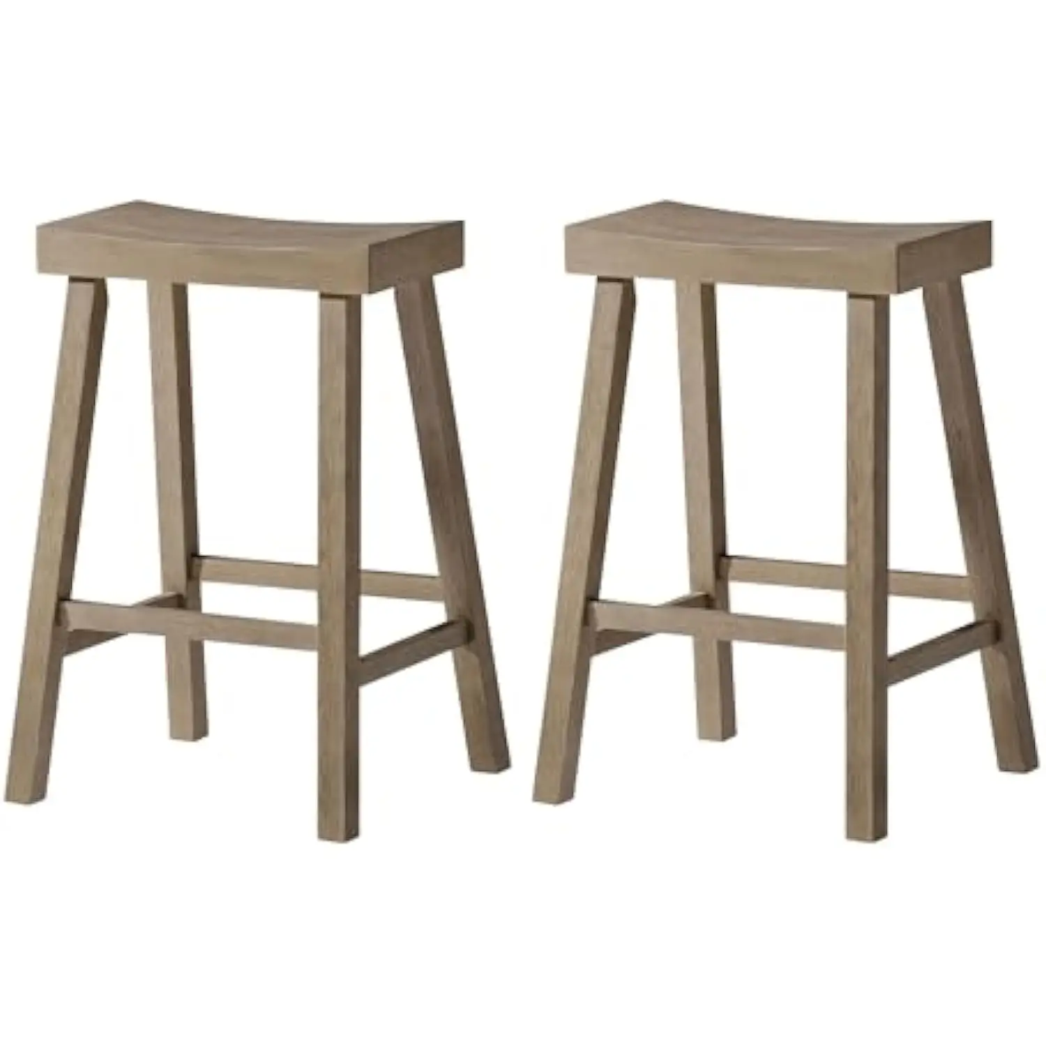 Vincent 26 Inch Tall Counter Height Backless Rectangular Saddle Barstool in Antiqued Grey Finish with Rustic Wood Top Seat, Se
Vincent 26 Inch Tall Counter Height Backless Rectangular Saddle Barstool in Antiqued Grey Finish with Rustic Wood Top Seat, Se