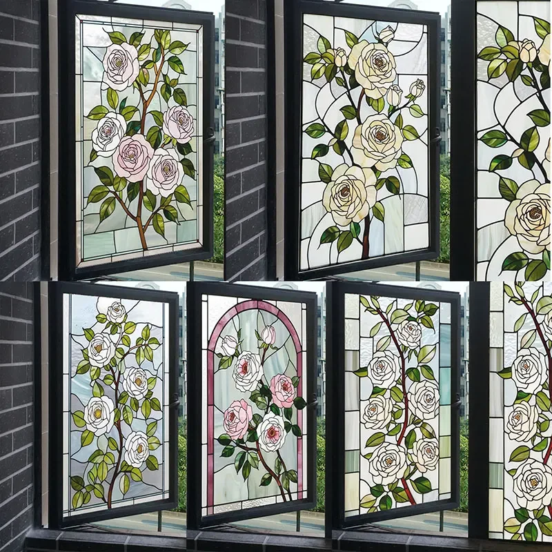 European Retro Rose Glass Film,electrostatic Frosting, Adhesive Free Art Painting Privacy Protection Window Film Stained Glass
European Retro Rose Glass Film,electrostatic Frosting, Adhesive Free Art Painting Privacy Protection Window Film Stained Glass