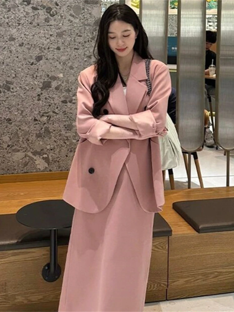 Women Spring New Fashion Long Sleeve Solid Atmosphere Two Piece Set Female Outfits Chic Vintage Jacket Casual Loose Skirt Sets
Women Spring New Fashion Long Sleeve Solid Atmosphere Two Piece Set Female Outfits Chic Vintage Jacket Casual Loose Skirt Sets