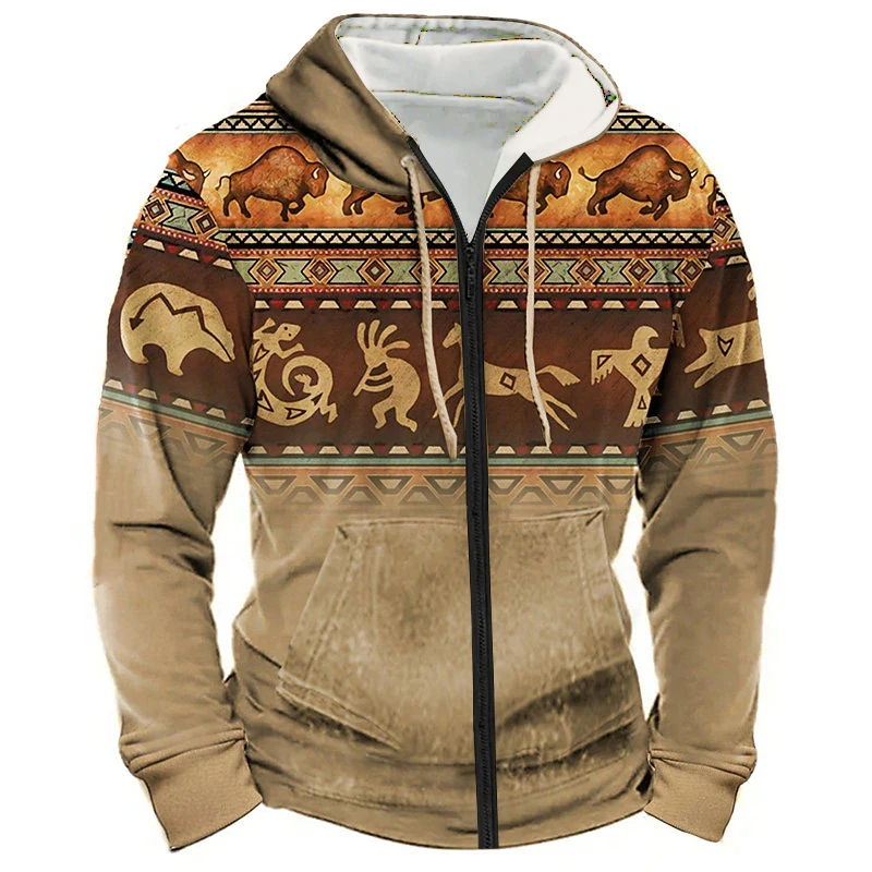 Spring Fall High Quality Hoodies Men Long Sleeve Zipper Sweatshirts Aborigines Tribal Print 3D Hooded Shirt Casual Clothing Tops
Spring Fall High Quality Hoodies Men Long Sleeve Zipper Sweatshirts Aborigines Tribal Print 3D Hooded Shirt Casual Clothing Tops