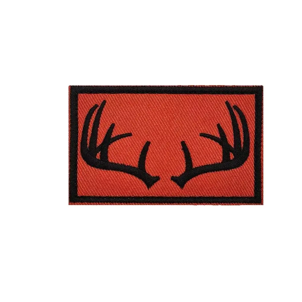 Outdoor black Deer Antlers Embroidered Patch, Hunting Tactical Morale Badge with Hook & Loop for Jacket backpack
Outdoor black Deer Antlers Embroidered Patch, Hunting Tactical Morale Badge with Hook & Loop for Jacket backpack