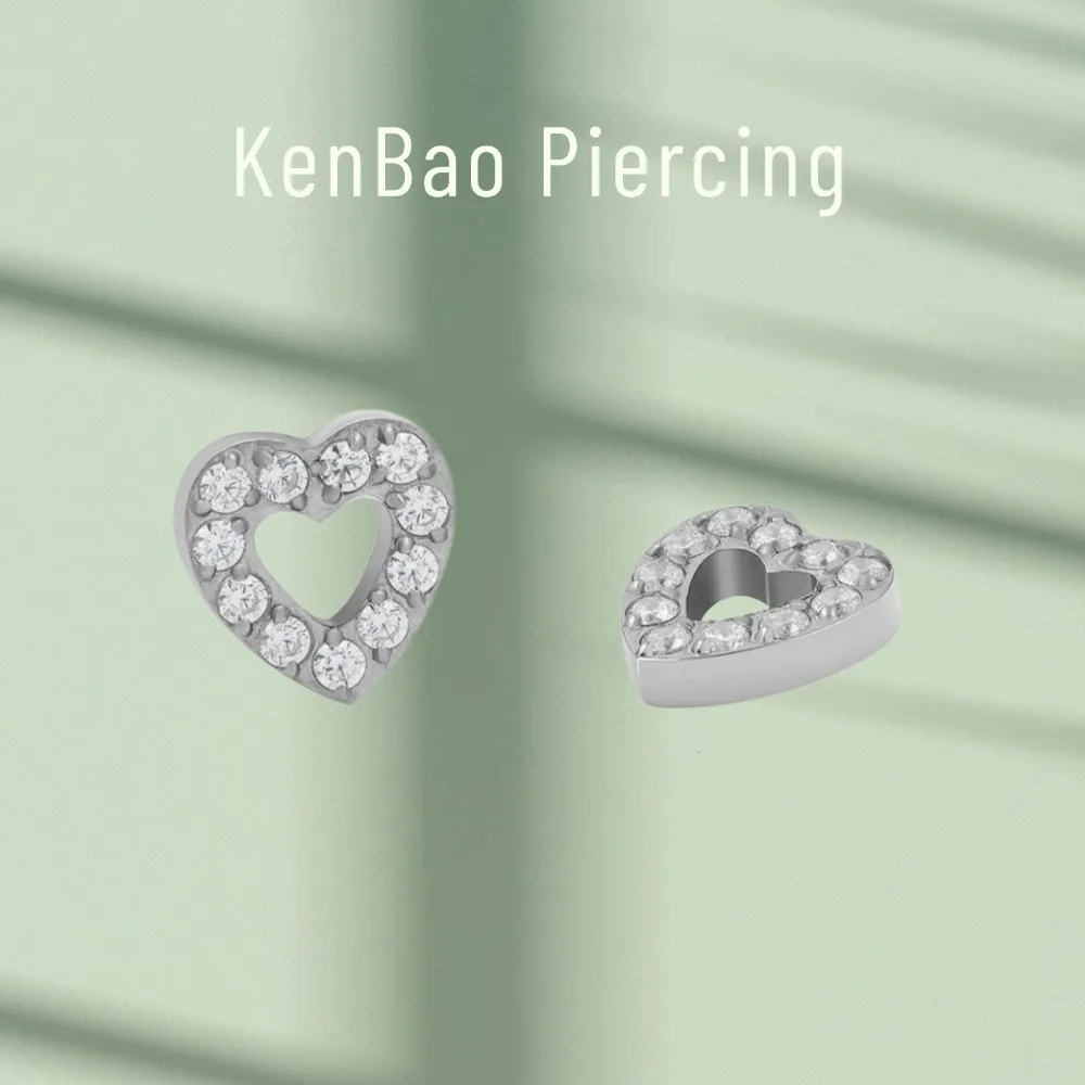Kenbao 10pcs wholesale 16G implanted grade Titanium internal threaded heart end CZ Top Tragus body jewelry piercing
Kenbao 10pcs wholesale 16G implanted grade Titanium internal threaded heart end CZ Top Tragus body jewelry piercing