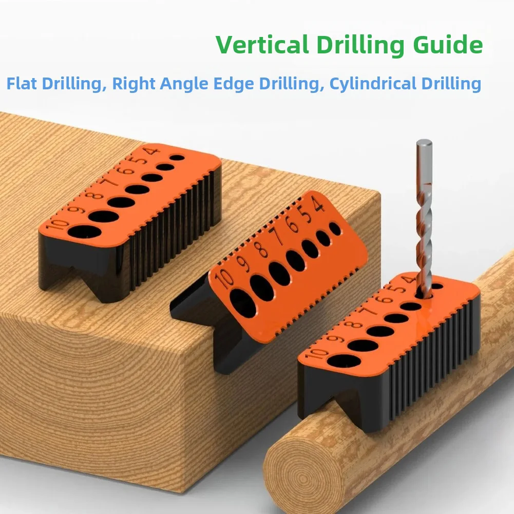 Drilling guide portable with 17 hole sizes VShape groove for precision drilling on wood metal plastic materials
Drilling guide portable with 17 hole sizes VShape groove for precision drilling on wood metal plastic materials