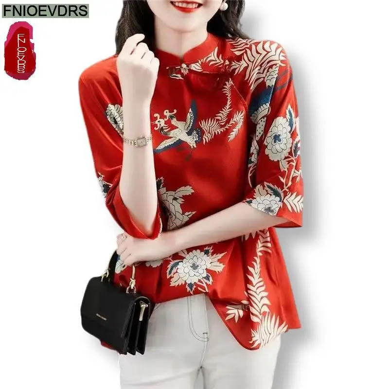 Retro Vintage Tops Japan Girls New Design Women Summer Flower Printing Cute Sweet Stand Collar Red Shirts Blouses
Retro Vintage Tops Japan Girls New Design Women Summer Flower Printing Cute Sweet Stand Collar Red Shirts Blouses