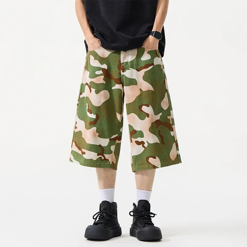 Retro Washed Camouflage Men's Jeans Shorts Summer Denim Cropped Pants Pure Cotton Vintage Trendy Durable Casual Versatile Shorts
Retro Washed Camouflage Men's Jeans Shorts Summer Denim Cropped Pants Pure Cotton Vintage Trendy Durable Casual Versatile Shorts