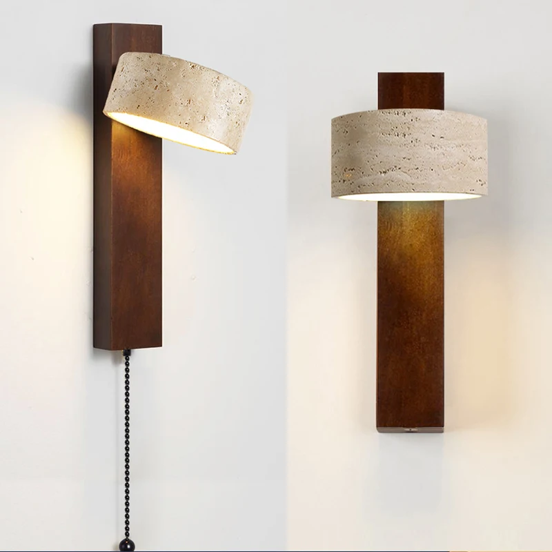 Wabi Sabi Yellow Stone Rotating Wall Lamp Bedhead Wall Light New Chinese Retro Walnut Solid Wood Home Decoration Wall Sconces
Wabi Sabi Yellow Stone Rotating Wall Lamp Bedhead Wall Light New Chinese Retro Walnut Solid Wood Home Decoration Wall Sconces