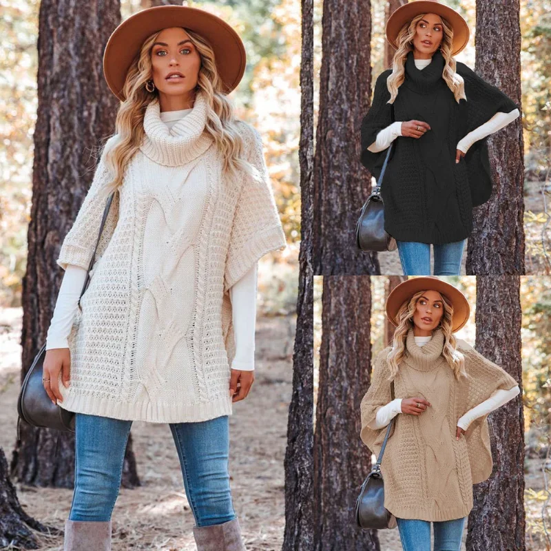 Sweater for Women Oversized Knitted Turtleneck Casual Elegant Twist Braid Knitwear Shawl Pullovers Outer Jumpers
Sweater for Women Oversized Knitted Turtleneck Casual Elegant Twist Braid Knitwear Shawl Pullovers Outer Jumpers