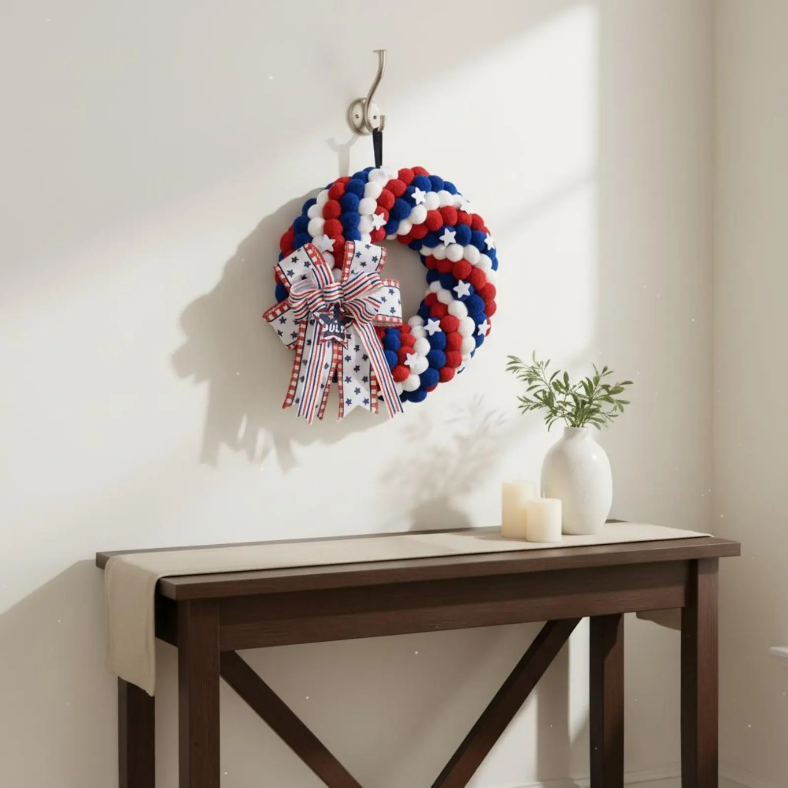4th of July Wreath Ready to Hang Independence Day Wreath Red White and Blue Door Decoration Festive
4th of July Wreath Ready to Hang Independence Day Wreath Red White and Blue Door Decoration Festive