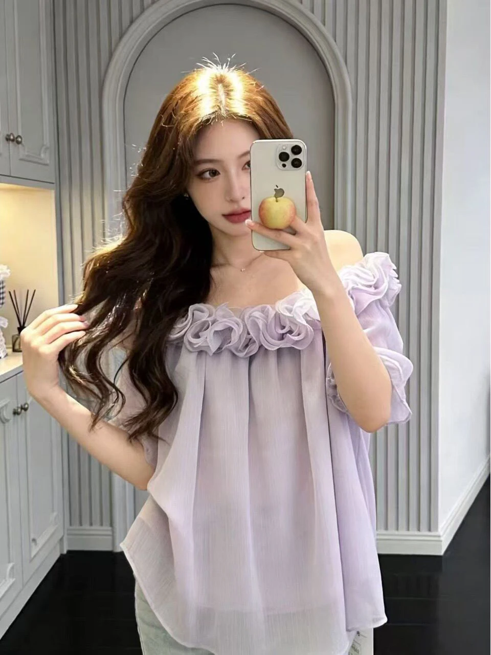 Large Size Chiffon Lace Trim One Shoulder Shirt Women's Summer Fashion Loose Fit Versatile Top Korean Style Commute Wind
Large Size Chiffon Lace Trim One Shoulder Shirt Women's Summer Fashion Loose Fit Versatile Top Korean Style Commute Wind