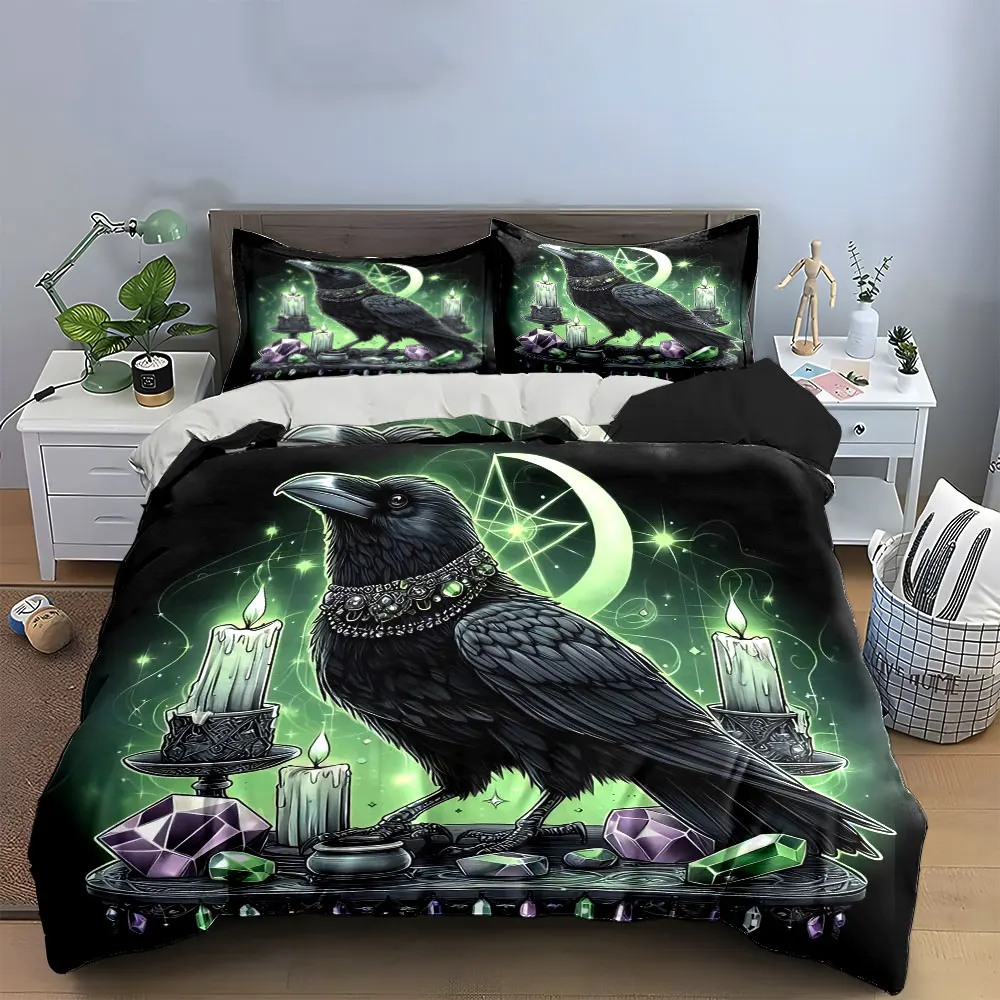 "Raven Gothic Decor Candle Set" Bedding Set with 1 Duvet Cover 2 Pillowcases Single Double King Queen, Gift
"Raven Gothic Decor Candle Set" Bedding Set with 1 Duvet Cover 2 Pillowcases Single Double King Queen, Gift