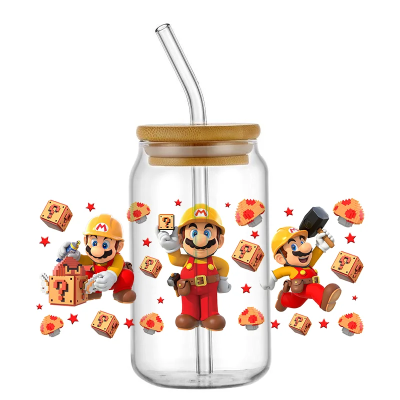 Cartoon Character UV DTF Wraps Transfer Sticker For 16oz Glass Cup DIY Waterproof Wrap Transfers Adhesive Decals
Cartoon Character UV DTF Wraps Transfer Sticker For 16oz Glass Cup DIY Waterproof Wrap Transfers Adhesive Decals
