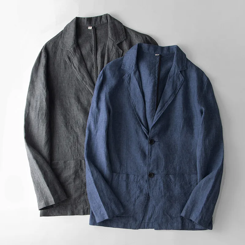 2025 Summer New Men's Linen Casual Suit Coat Solid Color Lightweight Breathable Luxury Cotton Hemp Top 100% Linen Fabric
2025 Summer New Men's Linen Casual Suit Coat Solid Color Lightweight Breathable Luxury Cotton Hemp Top 100% Linen Fabric