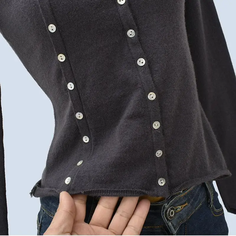 American Sle Slim Fit Knitted Open Cardigan Long Sve round Ne Soft Spring Autumn Base Layer irt for Women
American Sle Slim Fit Knitted Open Cardigan Long Sve round Ne Soft Spring Autumn Base Layer irt for Women