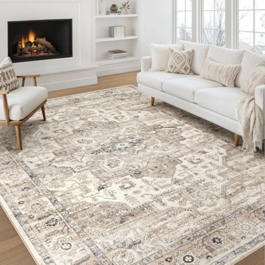 Washable vintage area rug 8x10 for living room, bedroom, dining room or home office tea brown soft traditional low-pile farmhou
Washable vintage area rug 8x10 for living room, bedroom, dining room or home office tea brown soft traditional low-pile farmhou