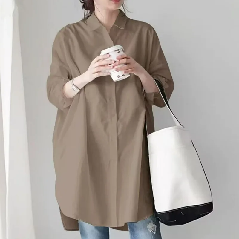 Fashion Long Sleeve Cotton Linen Shirts Women 2025 Fall Loose Casual Comfortable White Buttons Blouses And Tops For Women
Fashion Long Sleeve Cotton Linen Shirts Women 2025 Fall Loose Casual Comfortable White Buttons Blouses And Tops For Women