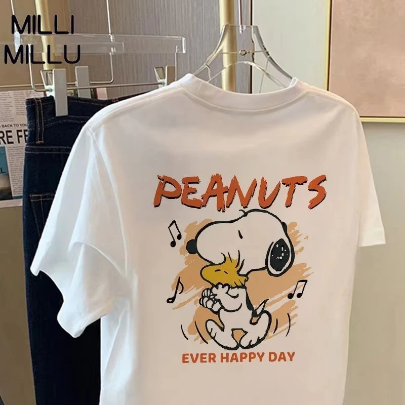 Snoopy Peanuts T-shirt 2025 White Cotton Tee with Yellow Scarf Music Notes Ever Happy Day Casual Streetwear Unisex Summer
Snoopy Peanuts T-shirt 2025 White Cotton Tee with Yellow Scarf Music Notes Ever Happy Day Casual Streetwear Unisex Summer