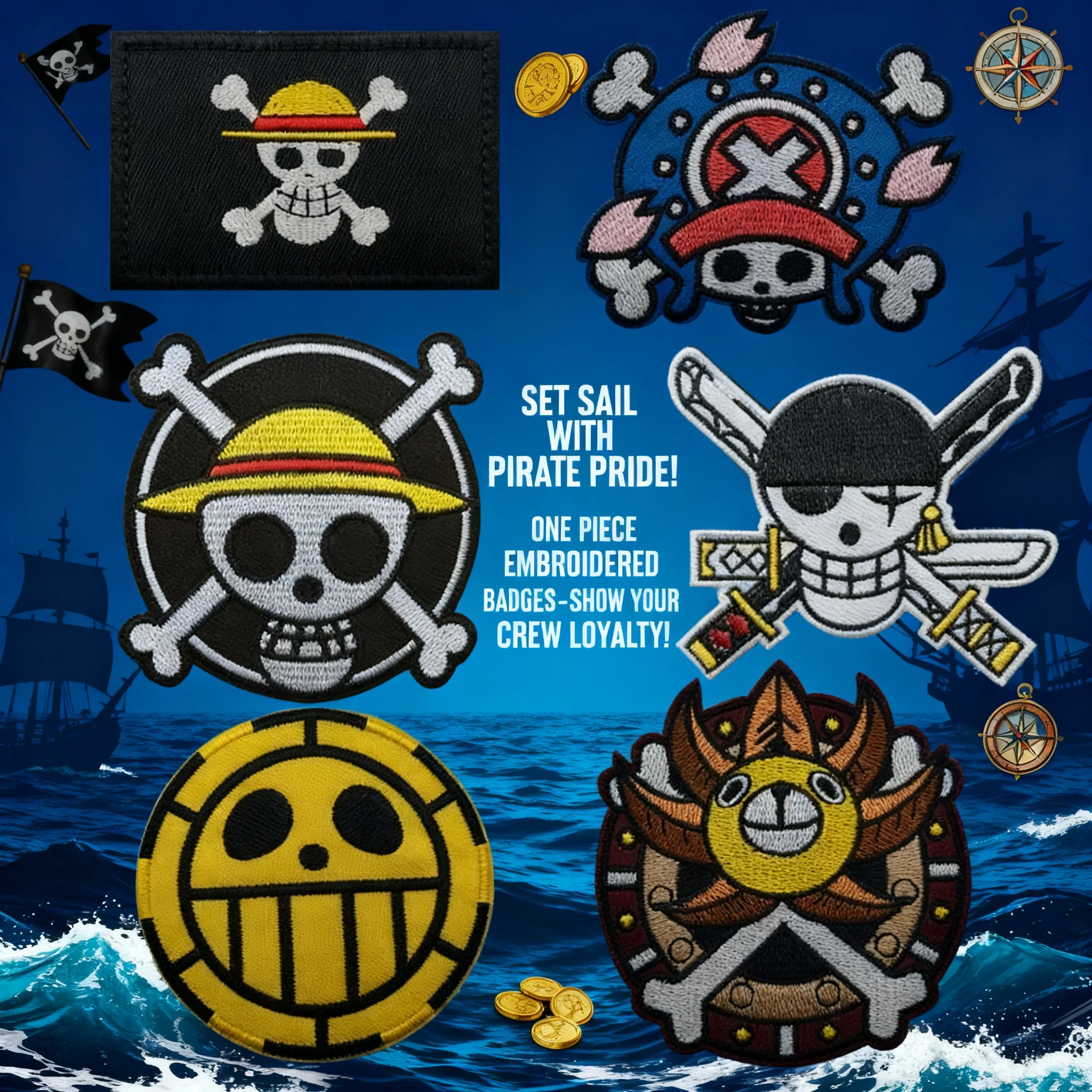 Вышитые нашивки ONE PIECE с Луффи, термоаппликации для одежды, мультяшные аниме-значки, декор для рюкзаков, жилетов, головных уборов, волшебные нашивки-микрочаптеры, подарки
Вышитые нашивки ONE PIECE с Луффи, термоаппликации для одежды, мультяшные аниме-значки, декор для рюкзаков, жилетов, головных уборов, волшебные нашивки-микрочаптеры, подарки