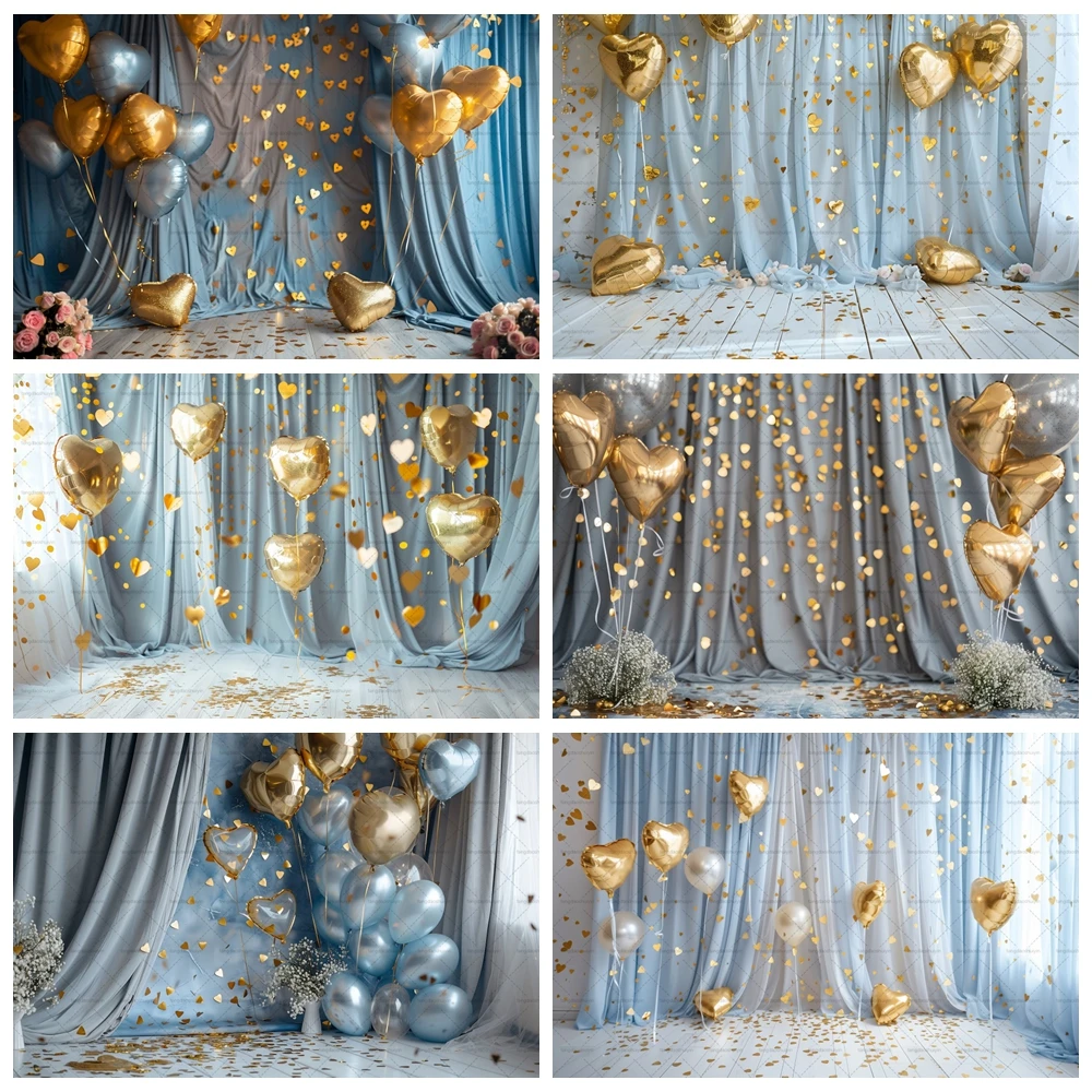 Valentine's Day Blue Gold Heart Photography Background Children Adult Birthday Party Portrait Decoration Background Photo Studio
Valentine's Day Blue Gold Heart Photography Background Children Adult Birthday Party Portrait Decoration Background Photo Studio