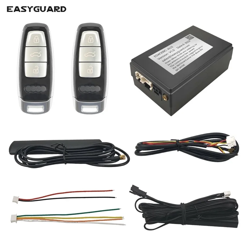 EasyGuard Universal Smart Key PKE Kit Fit For Audi with Factory Push Start Button DC12V Valet Mode Manual Lock Unlock Setting
EasyGuard Universal Smart Key PKE Kit Fit For Audi with Factory Push Start Button DC12V Valet Mode Manual Lock Unlock Setting