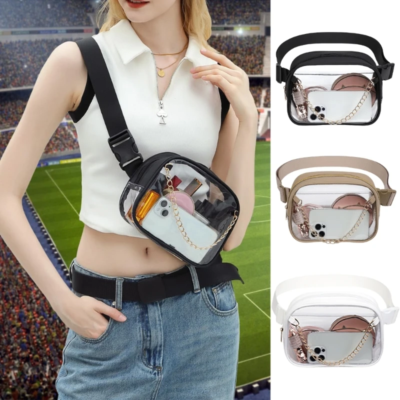 Women Clear PVC Waterproof Waist Bag Casual Crossbody Shoulder Bag Travel Outdoor Sports Belt Chest Bag for Shopping Daily Use
Women Clear PVC Waterproof Waist Bag Casual Crossbody Shoulder Bag Travel Outdoor Sports Belt Chest Bag for Shopping Daily Use