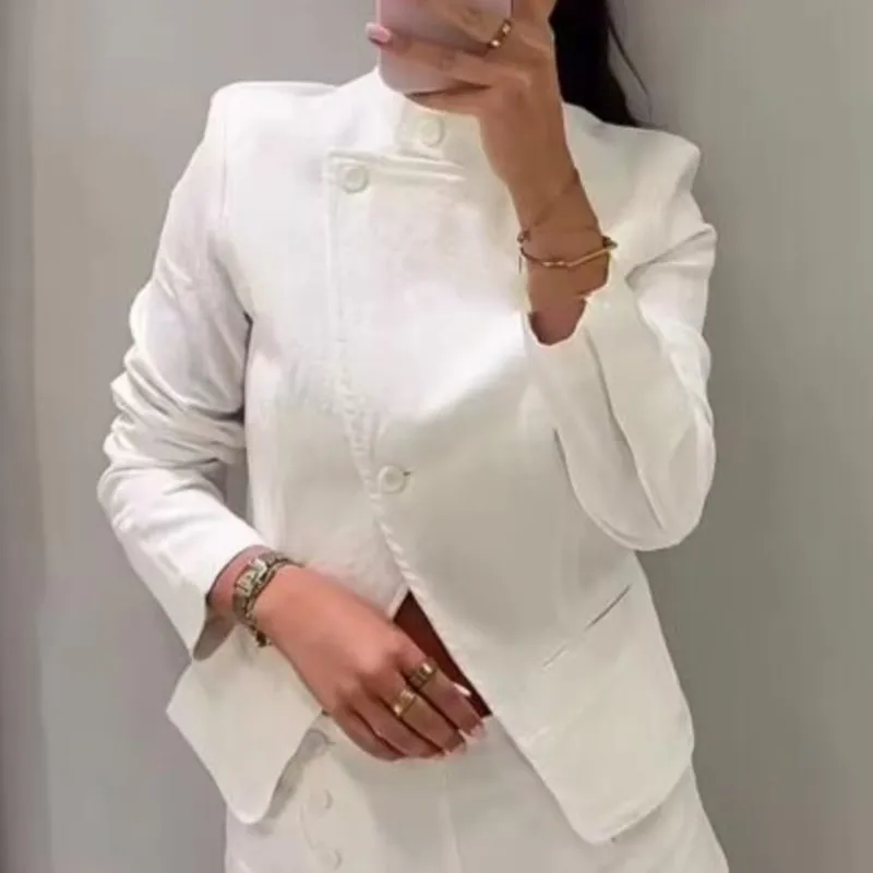 Women's Jackets Coat 2026 New High Neck Long Sleeve Double Breasted Button Coats Casual Fashion Outerwear Female Chic Tops
Women's Jackets Coat 2026 New High Neck Long Sleeve Double Breasted Button Coats Casual Fashion Outerwear Female Chic Tops