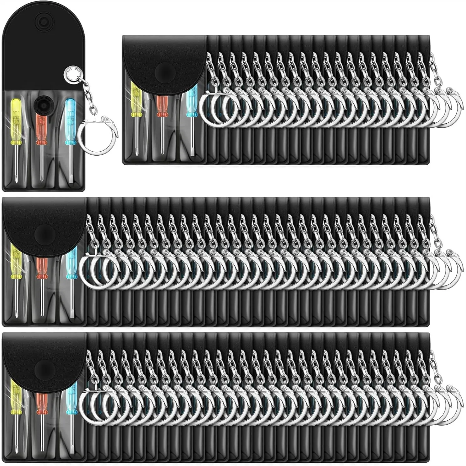 80 Sets Mini Screwdriver Keychain Set Bulk with 3 Screwdrivers in Portable Pouch for Glasses Watch Repair, Employee Gifts
80 Sets Mini Screwdriver Keychain Set Bulk with 3 Screwdrivers in Portable Pouch for Glasses Watch Repair, Employee Gifts
