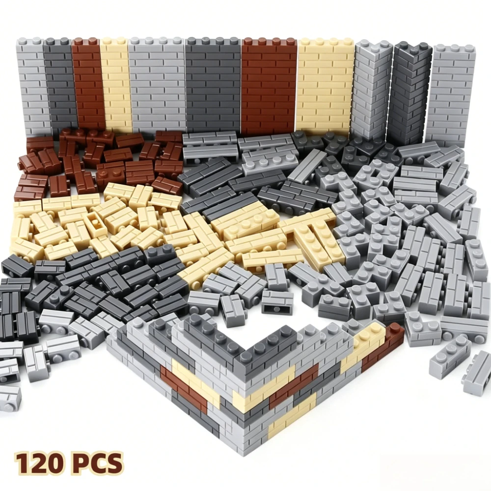 120PCS Simulation Wall Blocks Multiple Sizes Building Bricks Compatible with Standard Blocks DIY City Model Building Accessories
120PCS Simulation Wall Blocks Multiple Sizes Building Bricks Compatible with Standard Blocks DIY City Model Building Accessories