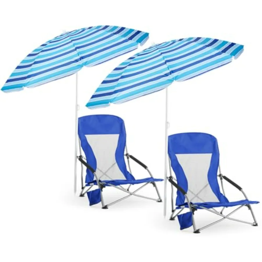 Beach chairs with umbrella for adults, polyester fabric, dark blue, lightweight portable folding set with adjustable detachable
Beach chairs with umbrella for adults, polyester fabric, dark blue, lightweight portable folding set with adjustable detachable