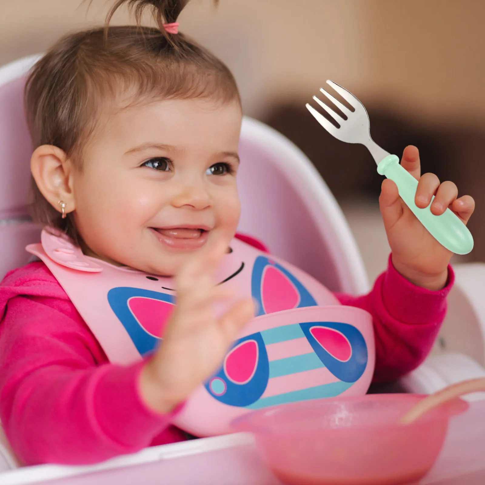 6Pcs Kids Stainless Steel Spoons Forks Creative Colorful Ergonomic Handle Baby Feeding Tableware Fruit Paste Spoons Portable
6Pcs Kids Stainless Steel Spoons Forks Creative Colorful Ergonomic Handle Baby Feeding Tableware Fruit Paste Spoons Portable