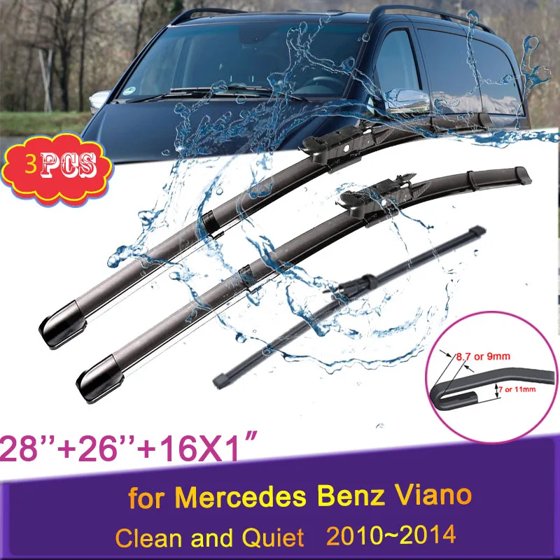 Wiper Blades for Mercedes Benz Vito Viano 2010 2011 2012 2013 2014 Front and Rear Windshield Windscreen Wipers Auto Accessories
Wiper Blades for Mercedes Benz Vito Viano 2010 2011 2012 2013 2014 Front and Rear Windshield Windscreen Wipers Auto Accessories