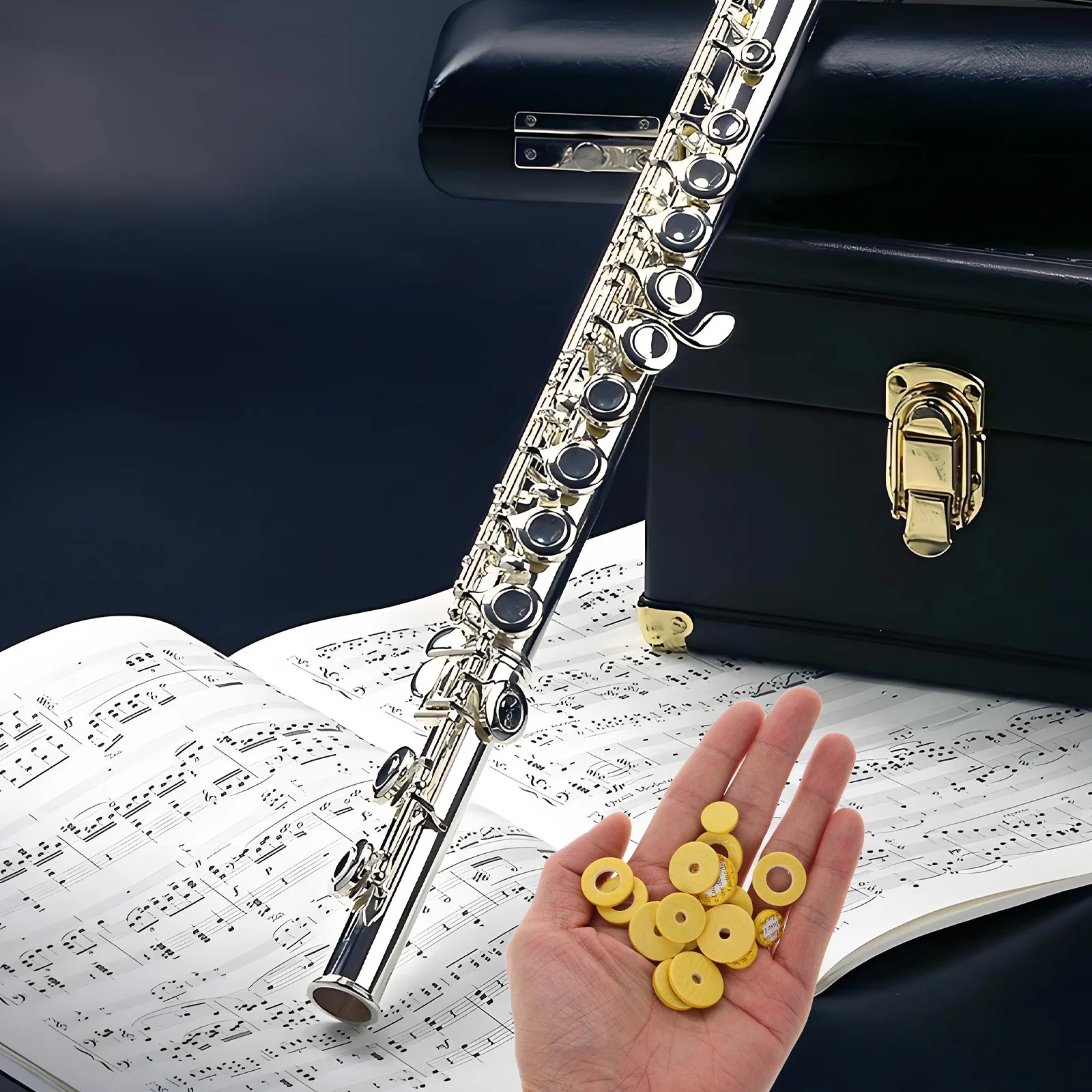 1 Set Felt Flute Pads Open Hole Type For 16-Hole Flute Replacement Soft Smooth Durable Nonslip Maintenance Accessory Instrument
1 Set Felt Flute Pads Open Hole Type For 16-Hole Flute Replacement Soft Smooth Durable Nonslip Maintenance Accessory Instrument