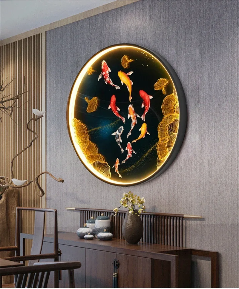 New Chinese Picture Wall Lamp Modern Creative Round Wall Art Picture Led Lights for Living Room Bedroom Home Decor Wall Lamps
New Chinese Picture Wall Lamp Modern Creative Round Wall Art Picture Led Lights for Living Room Bedroom Home Decor Wall Lamps