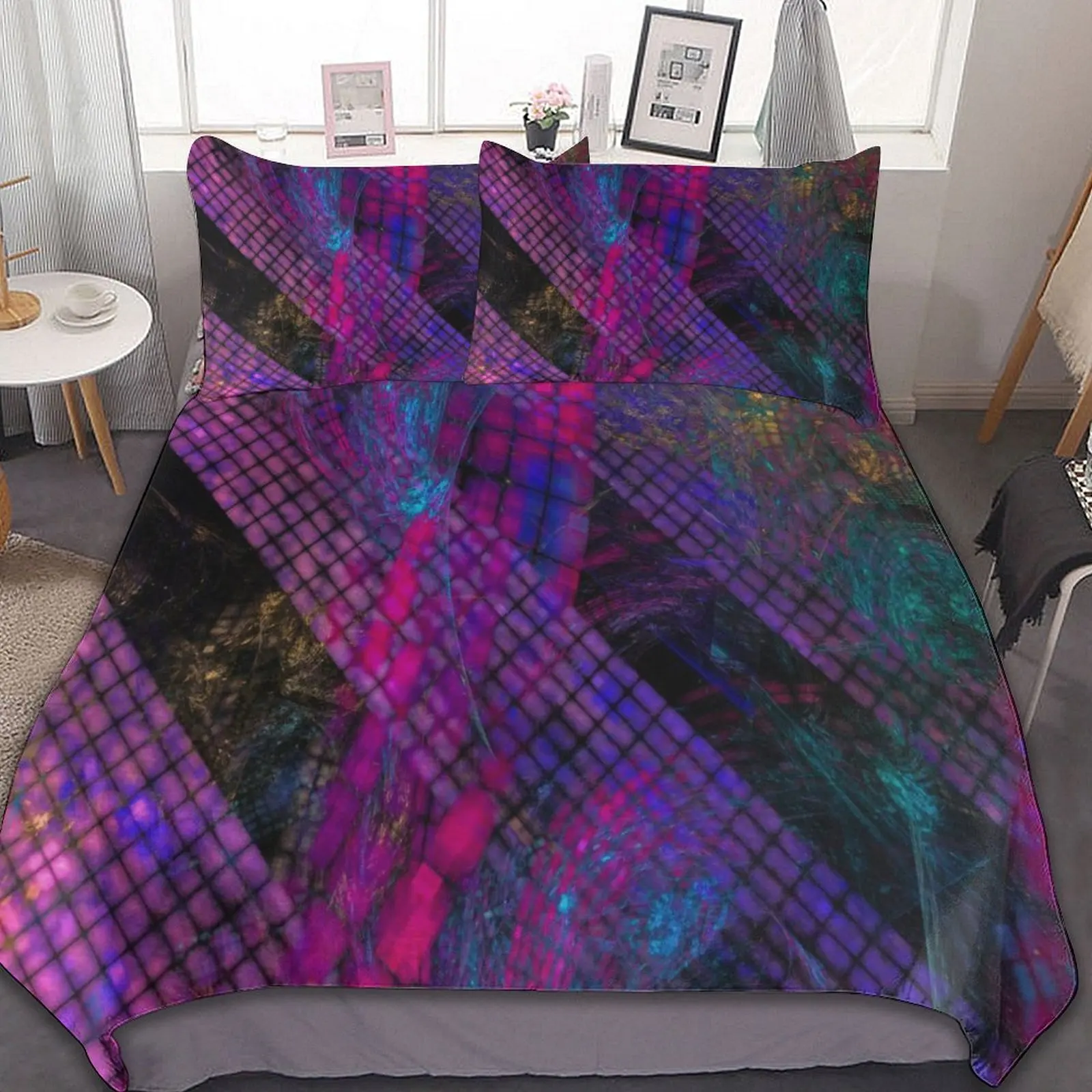3-Piece Bedding Set (1 Duvet Cover + 2 Pillow Shams) Abstract Colors Style 86"x70",79"x90",90"x90"
3-Piece Bedding Set (1 Duvet Cover + 2 Pillow Shams) Abstract Colors Style 86"x70",79"x90",90"x90"