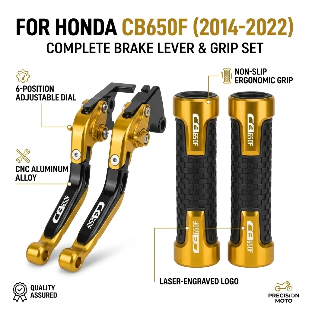 Motorcycle Adjustable Brake Clutch Levers & Handle Handlebar grips For honda CB650F 2014-2022 2015 2016 Motorcycle Accessories
Motorcycle Adjustable Brake Clutch Levers & Handle Handlebar grips For honda CB650F 2014-2022 2015 2016 Motorcycle Accessories