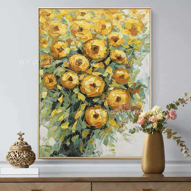 Large Size Sunflower Yellow Picture Thick 100% Handpainted beautiful classic modern thick Oil Painting home decoration as a gift
Large Size Sunflower Yellow Picture Thick 100% Handpainted beautiful classic modern thick Oil Painting home decoration as a gift