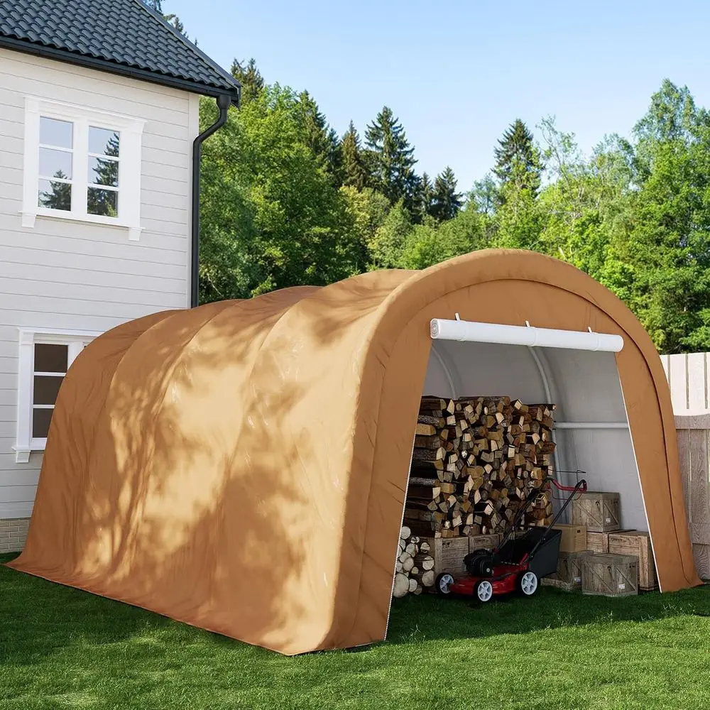 Carport, 10x20 T Heavy Duty , Portable Garage with All-Steel Metal e & Double Zipper Do, Round Style Outdoor Storage Shed or Car
Carport, 10x20 T Heavy Duty , Portable Garage with All-Steel Metal e & Double Zipper Do, Round Style Outdoor Storage Shed or Car
