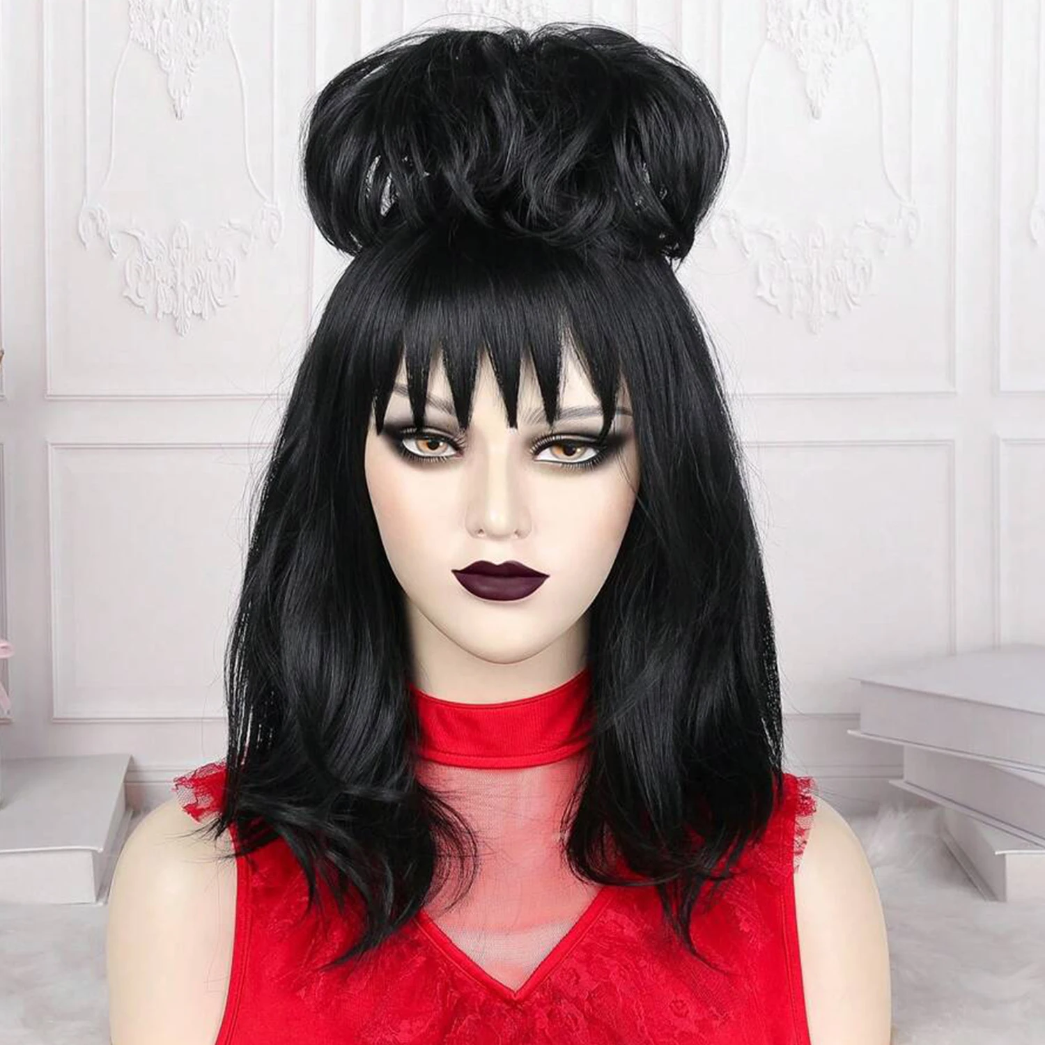 Synthetic Cosplay Wig for Lydia, Beetlejuice Character, Adjustable Head Circumference, for Halloween, Christmas
Synthetic Cosplay Wig for Lydia, Beetlejuice Character, Adjustable Head Circumference, for Halloween, Christmas