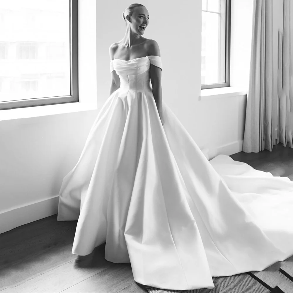 LORIE Luxury Pleat A Line Wedding Dress Off The Shoulder Bridal Dresses Elegant Temperament Wedding Gown Customized 2026
LORIE Luxury Pleat A Line Wedding Dress Off The Shoulder Bridal Dresses Elegant Temperament Wedding Gown Customized 2026