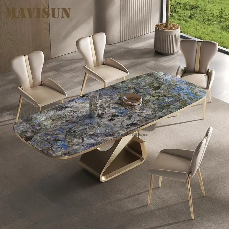 Luxury Kitchen Tables Six Chair In Blue Design Table Frame Granite Marble Panel Countertop Home Furniture White Dining Room Sets
Luxury Kitchen Tables Six Chair In Blue Design Table Frame Granite Marble Panel Countertop Home Furniture White Dining Room Sets