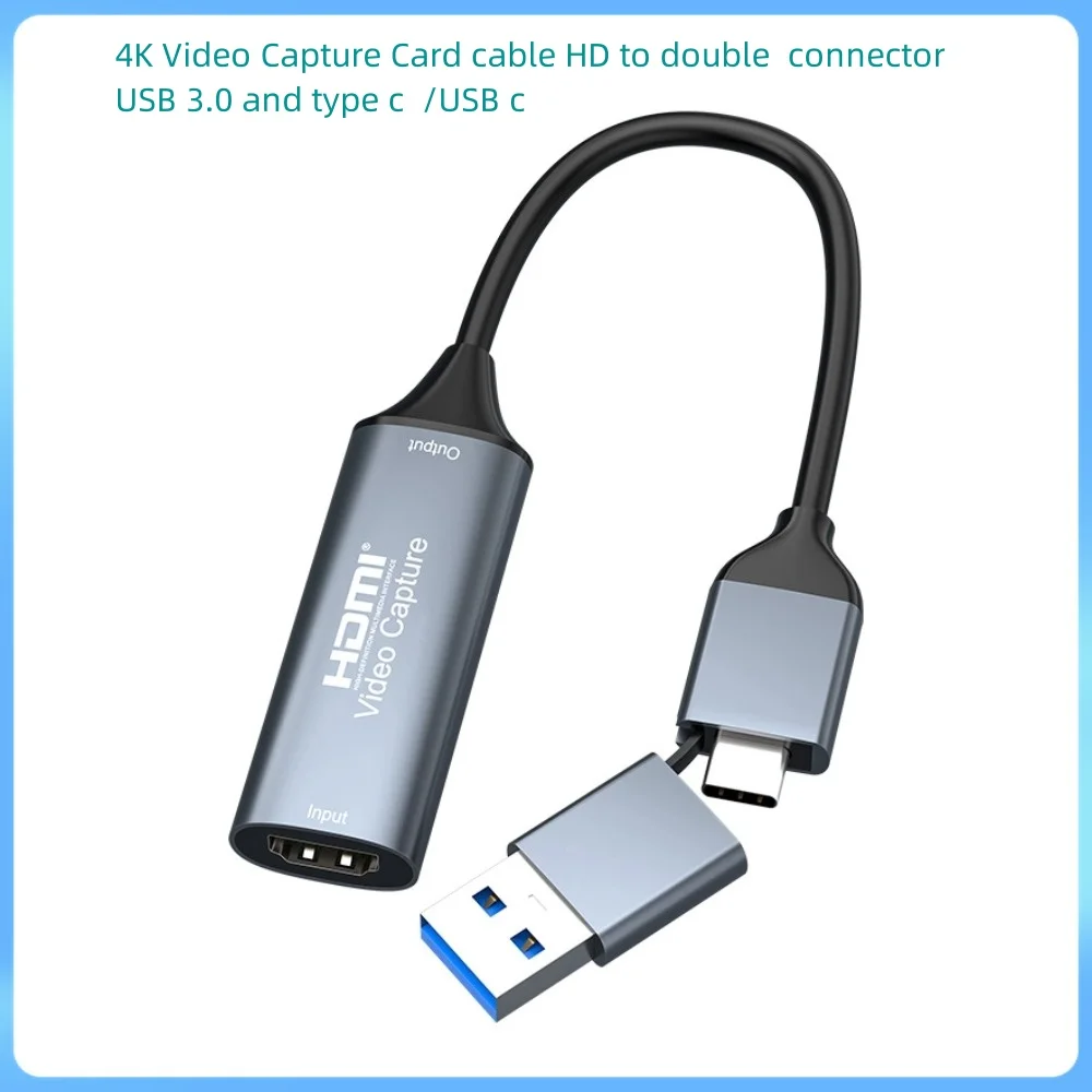 Карта видеозахвата 4K HDMI-совместима с USB 3.0 Type-C, аудиозаписывающее устройство для ПК, игр, потокового вещания, обучения прямой трансляции
Карта видеозахвата 4K HDMI-совместима с USB 3.0 Type-C, аудиозаписывающее устройство для ПК, игр, потокового вещания, обучения прямой трансляции