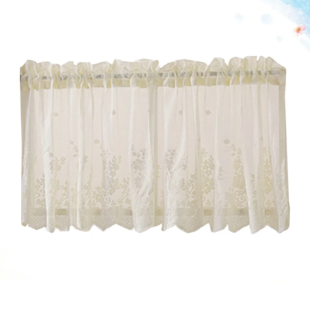 Lace Half Curtain Short Window Decorative Shade for Home Kitchen Balcony Beige 137x61cm Sun Proof Ventilated Soft Polyester
Lace Half Curtain Short Window Decorative Shade for Home Kitchen Balcony Beige 137x61cm Sun Proof Ventilated Soft Polyester