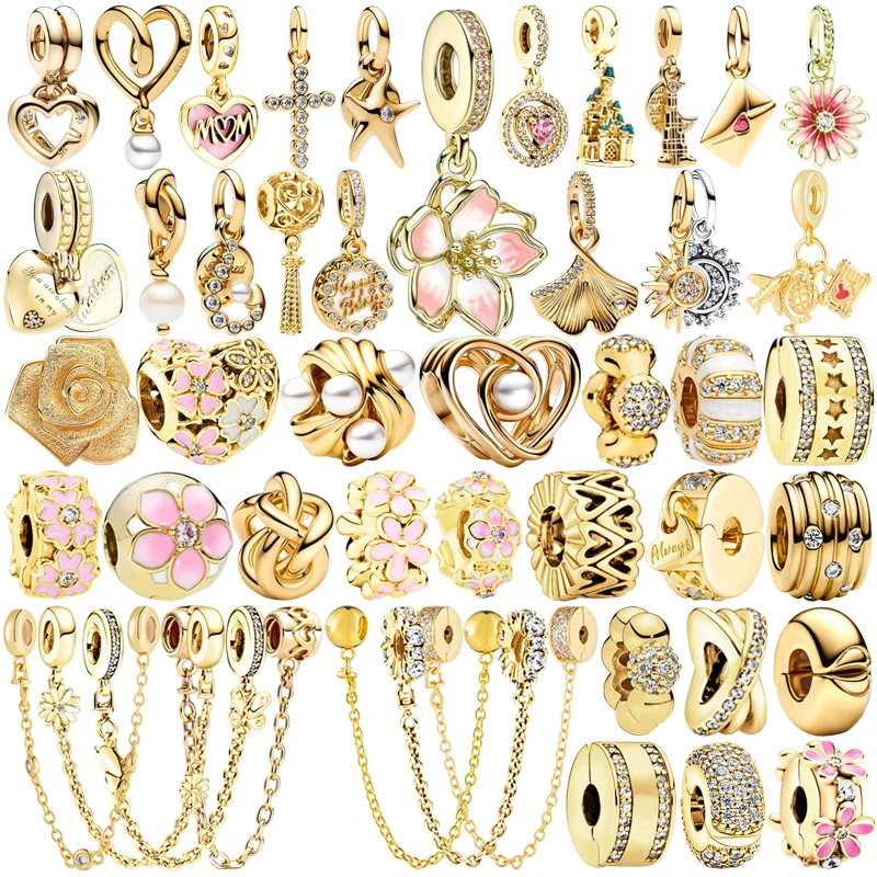 2026 NEW Original Europeans Gold Star Moon Charm Heart Family Flower Dangle Bead Clip Fit Silver Bracelet DlY Women Jewelry Gift
2026 NEW Original Europeans Gold Star Moon Charm Heart Family Flower Dangle Bead Clip Fit Silver Bracelet DlY Women Jewelry Gift
