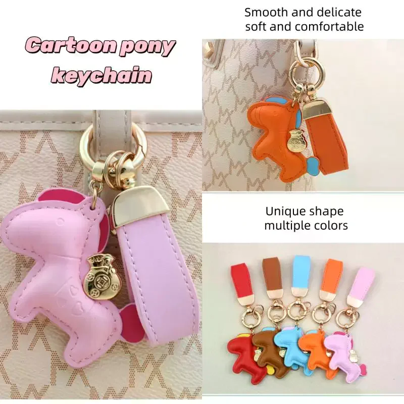 Leather Charms Cartoon Pony Pendant Keychain Bag Pendant Creative Lucky Horseback Money Bag Keyring Accessories New Year Gift
Leather Charms Cartoon Pony Pendant Keychain Bag Pendant Creative Lucky Horseback Money Bag Keyring Accessories New Year Gift