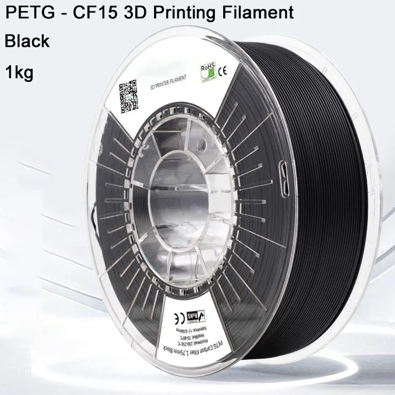 PETG - CF15 Нить для 3D-печати FDM Материал Композит Высокая прочность 1,75 мм 1 кг
PETG - CF15 Нить для 3D-печати FDM Материал Композит Высокая прочность 1,75 мм 1 кг