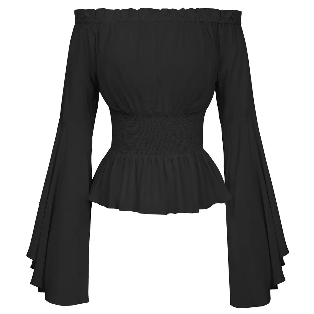 Women's Renaissance Medieval Court Long Sleeve Shirt One-Shoulder Waist-Cinching Performance Costume Halloween Show Apparel
Women's Renaissance Medieval Court Long Sleeve Shirt One-Shoulder Waist-Cinching Performance Costume Halloween Show Apparel