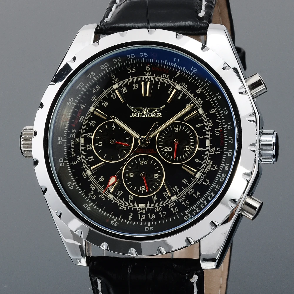 Мужские часы JARGAR Pilot с автоматическим механическим механизмом, логарифмической линейкой, отображением даты, дня недели и 24-часового формата, светящиеся, спортивные, с кожаным ремешком.
Мужские часы JARGAR Pilot с автоматическим механическим механизмом, логарифмической линейкой, отображением даты, дня недели и 24-часового формата, светящиеся, спортивные, с кожаным ремешком.